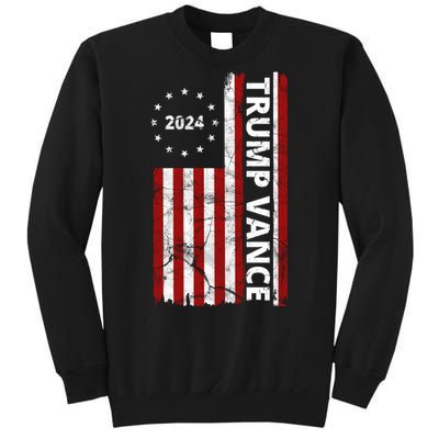 Trump Vance 2024 Us Flag Vintage Election Sweatshirt