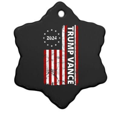 Trump Vance 2024 Us Flag Vintage Election Ceramic Star Ornament