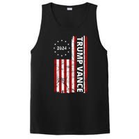 Trump Vance 2024 Us Flag Vintage Election PosiCharge Competitor Tank