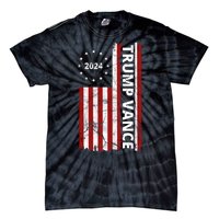 Trump Vance 2024 Us Flag Vintage Election Tie-Dye T-Shirt