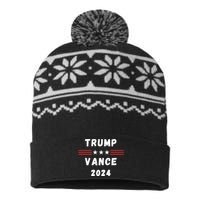 Trump Vance 2024 Vote Trump Vance 24 Im Voting Trump Vance USA-Made Snowflake Beanie