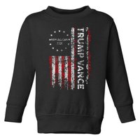 Trump Vance 2024 Us Flag Republican 2024 President Election Toddler Sweatshirt