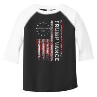 Trump Vance 2024 Us Flag Republican 2024 President Election Toddler Fine Jersey T-Shirt