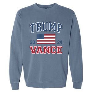 Trump Vance 2024 Donald Trump J.D. Vance For President Garment-Dyed Sweatshirt