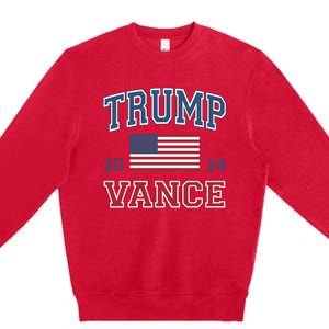 Trump Vance 2024 Donald Trump J.D. Vance For President Premium Crewneck Sweatshirt