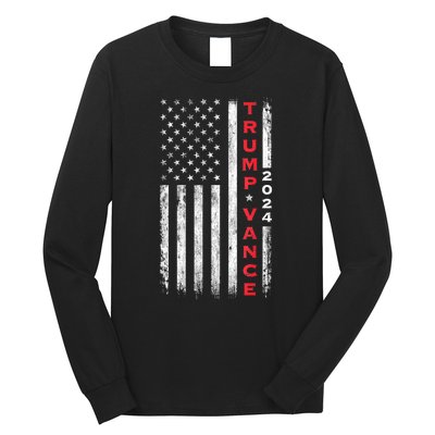 Trump Vance 2024 Us Flag Election President 2024 Long Sleeve Shirt