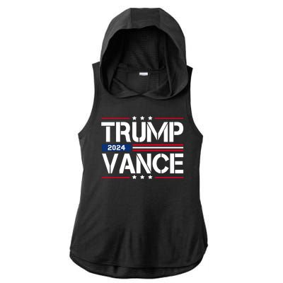 Trump Vance 2024 Usa Election Ladies PosiCharge Tri-Blend Wicking Draft Hoodie Tank