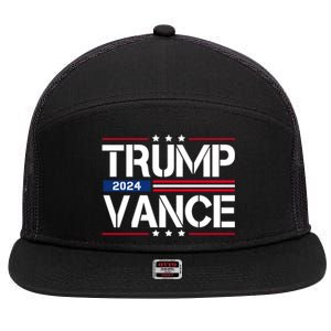 Trump Vance 2024 Usa Election 7 Panel Mesh Trucker Snapback Hat