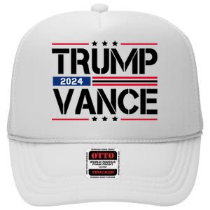 Trump Vance 2024 Usa Election High Crown Mesh Back Trucker Hat