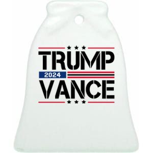 Trump Vance 2024 Usa Election Ceramic Bell Ornament