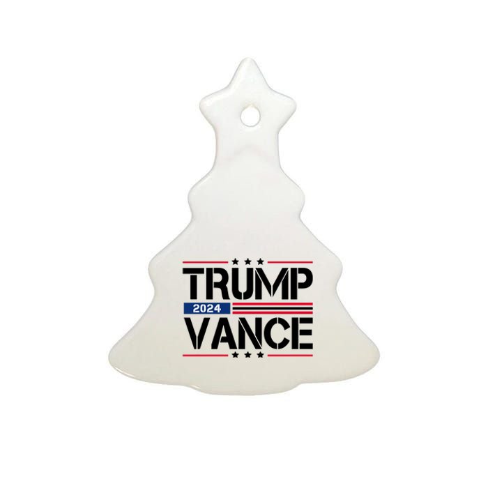 Trump Vance 2024 Usa Election Ceramic Tree Ornament