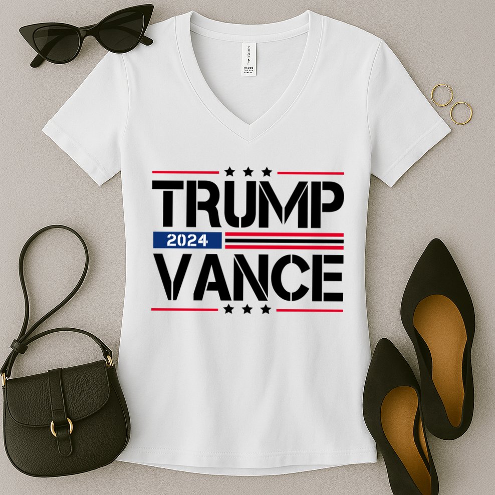 Trump Vance 2024 Usa Election Women's V-Neck T-Shirt