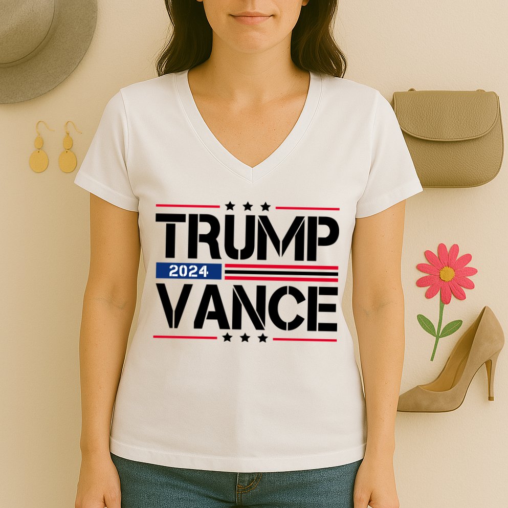 Trump Vance 2024 Usa Election Women's V-Neck T-Shirt