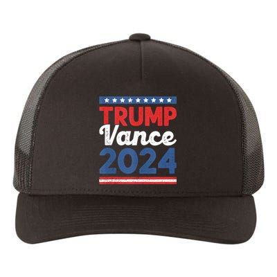 Trump Vance 2024 Donald Trump J.D. Vance For President Vintage Yupoong Adult 5-Panel Trucker Hat