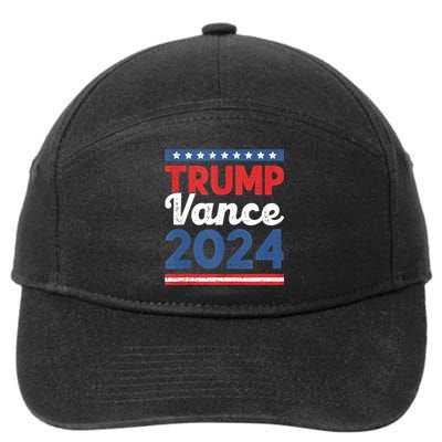 Trump Vance 2024 Donald Trump J.D. Vance For President Vintage 7-Panel Snapback Hat