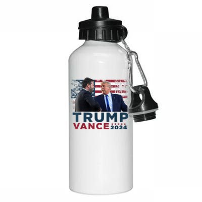 Trump Vance 2024 Presidential Ticket Grunge Flag Trump 2024 Aluminum Water Bottle 