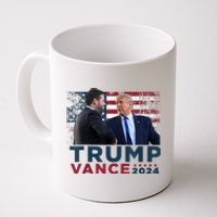 Trump Vance 2024 Presidential Ticket Grunge Flag Trump 2024 Coffee Mug