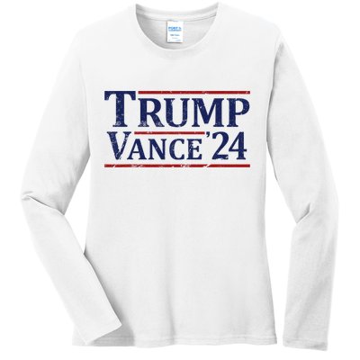 Trump Vance 24 Vintage 2024 Ladies Long Sleeve Shirt