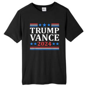 Trump Vance 2024 Retro Stripe Trump Jd Vance Tall Fusion ChromaSoft Performance T-Shirt