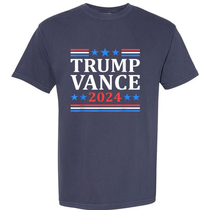 Trump Vance 2024 Retro Stripe Trump Jd Vance Garment-Dyed Heavyweight T-Shirt