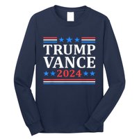 Trump Vance 2024 Retro Stripe Trump Jd Vance Long Sleeve Shirt