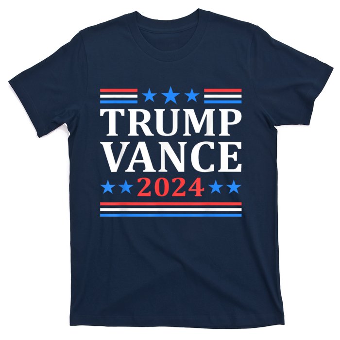 Trump Vance 2024 Retro Stripe Trump Jd Vance T-Shirt