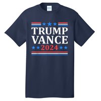 Trump Vance 2024 Retro Stripe Trump Jd Vance Tall T-Shirt