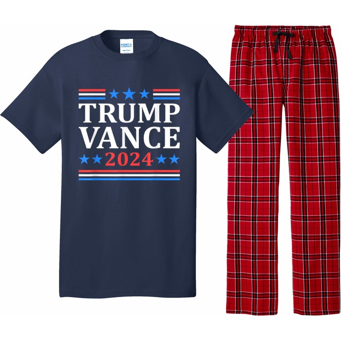 Trump Vance 2024 Retro Stripe Trump Jd Vance Pajama Set