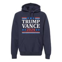 Trump Vance 2024 Retro Stripe Trump Jd Vance Premium Hoodie