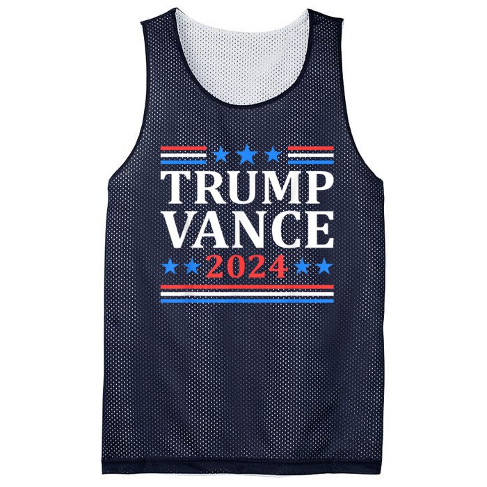 Trump Vance 2024 Retro Stripe Trump Jd Vance Mesh Reversible Basketball Jersey Tank