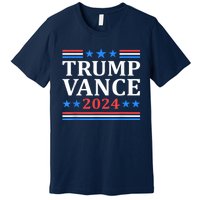 Trump Vance 2024 Retro Stripe Trump Jd Vance Premium T-Shirt