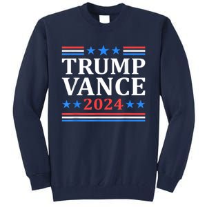 Trump Vance 2024 Retro Stripe Trump Jd Vance Tall Sweatshirt