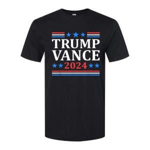 Trump Vance 2024 Retro Stripe Trump Jd Vance Softstyle CVC T-Shirt