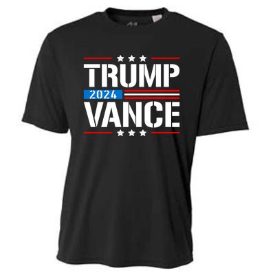 Trump Vance 2024 Vote Trump Retro Vintage Usa Flag Style Cooling Performance Crew T-Shirt