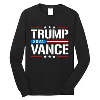 Trump Vance 2024 Vote Trump Retro Vintage Usa Flag Style Long Sleeve Shirt