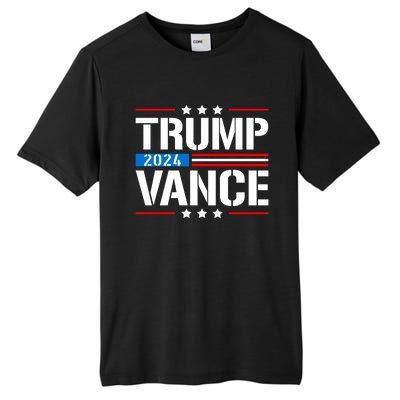 Trump Vance 2024 Vote Trump Retro Vintage Usa Flag Style Tall Fusion ChromaSoft Performance T-Shirt