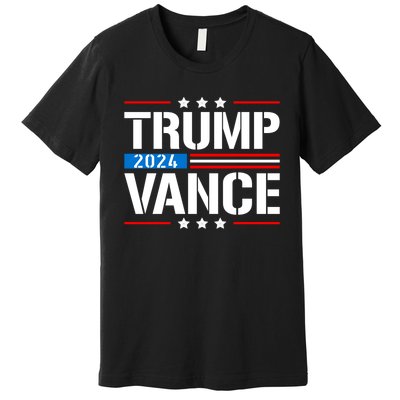 Trump Vance 2024 Vote Trump Retro Vintage Usa Flag Style Premium T-Shirt