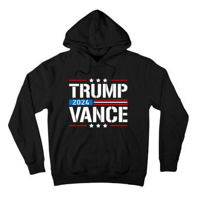 Trump Vance 2024 Vote Trump Retro Vintage Usa Flag Style Tall Hoodie