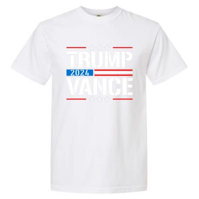 Trump Vance 2024 Vote Trump Retro Vintage Usa Flag Style Garment-Dyed Heavyweight T-Shirt