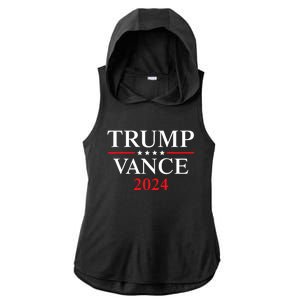 Trump Vance 2024 Ladies PosiCharge Tri-Blend Wicking Draft Hoodie Tank