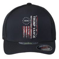 Trump Vance 2024 Usa Flag Patriotic Clothing Flexfit Unipanel Trucker Cap