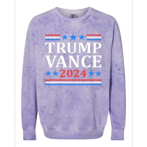 Trump Vance 2024 For President Vp Usa Election Patriotic Colorblast Crewneck Sweatshirt