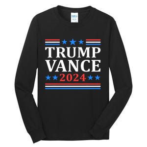 Trump Vance 2024 For President Vp Usa Election Patriotic Tall Long Sleeve T-Shirt