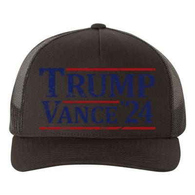 Trump Vance 24 Vintage 2024 Yupoong Adult 5-Panel Trucker Hat