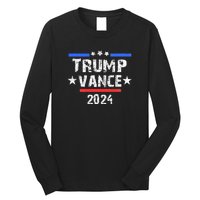 Trump Vance 2024 Us Flag Vintage Long Sleeve Shirt