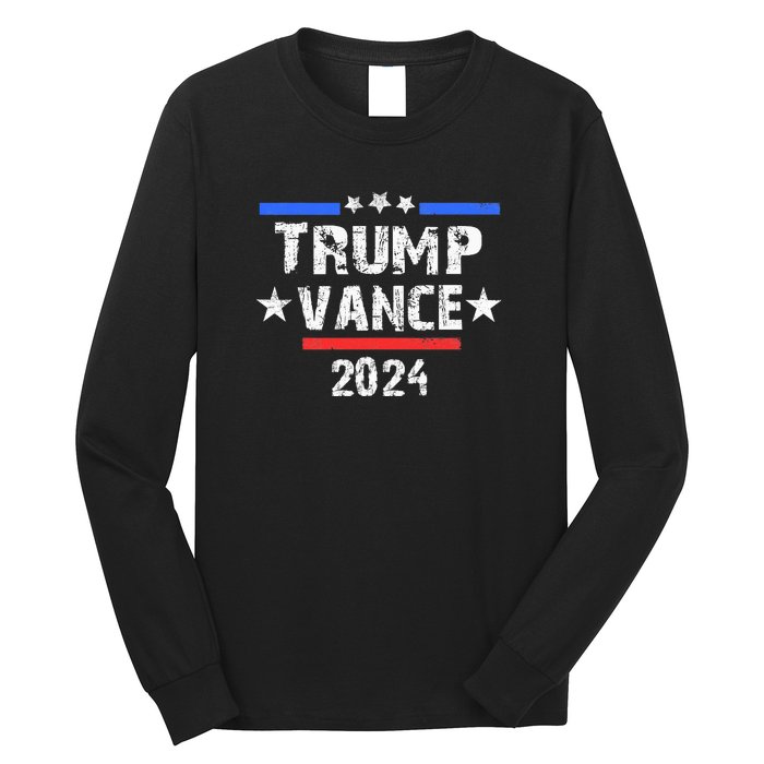 Trump Vance 2024 Us Flag Vintage Long Sleeve Shirt