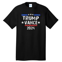 Trump Vance 2024 Us Flag Vintage Tall T-Shirt