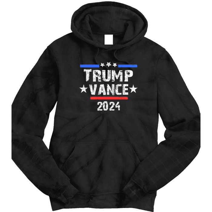 Trump Vance 2024 Us Flag Vintage Tie Dye Hoodie