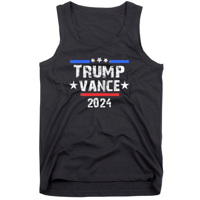 Trump Vance 2024 Us Flag Vintage Tank Top