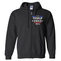 Trump Vance 2024 Us Flag Vintage Full Zip Hoodie